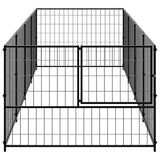 Vidaxl -Hund Kennel 4 m² Stahlschwarz