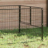 Vidaxxl Hundehütte 5 m² Stahl schwarz