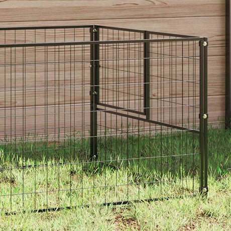 Vidaxxl Hundehütte 5 m² Stahl schwarz