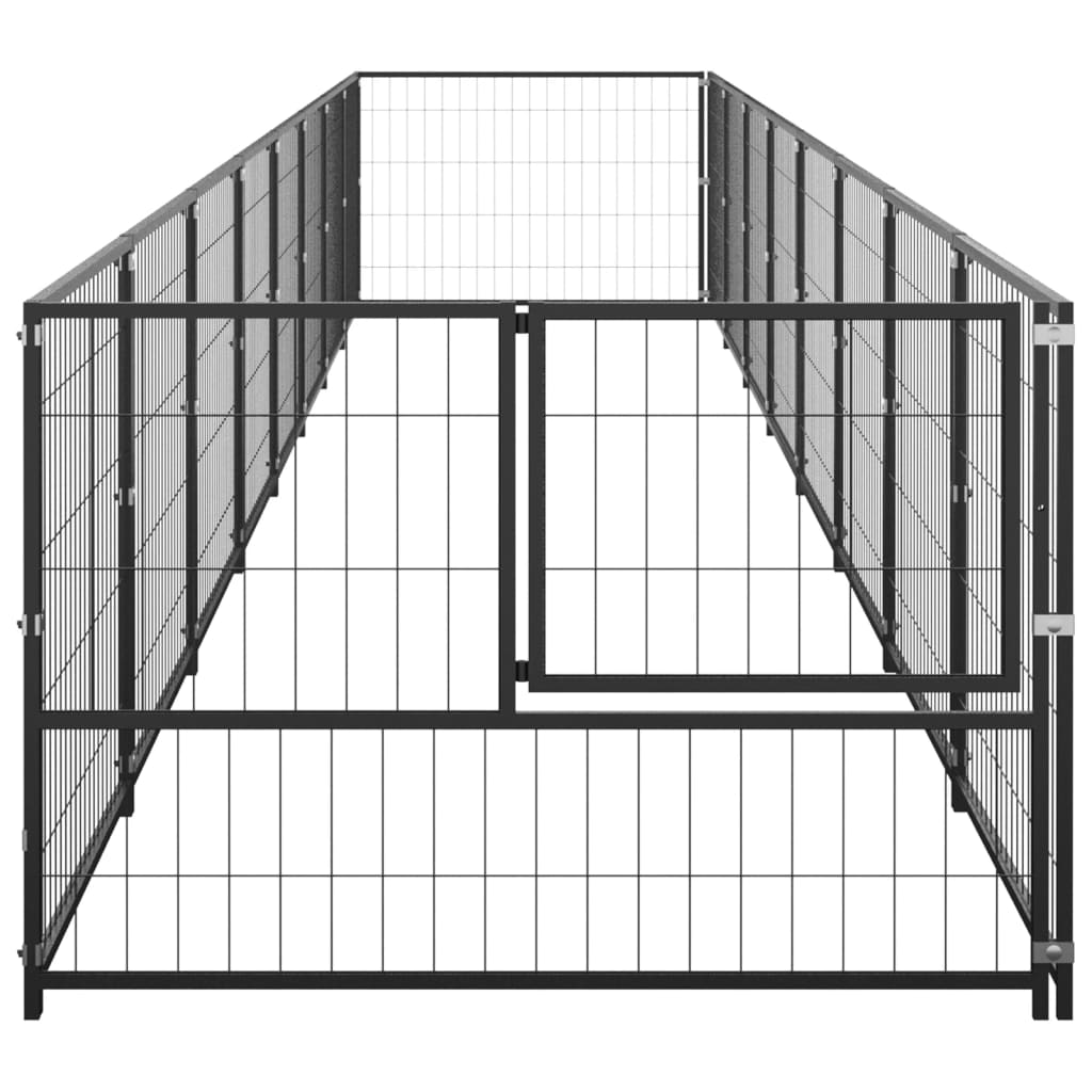 Psarna psa vidaxl 8 m² jeklena črna