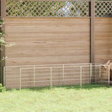 Vidaxl -Hund Kennel 3 m² Stahl Silberfarbe