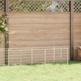 Vidaxl -Hund Kennel 5 m² Stahl Silberfarbe