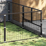 Vidaxxl Hundehütte 4 m² Stahl schwarz