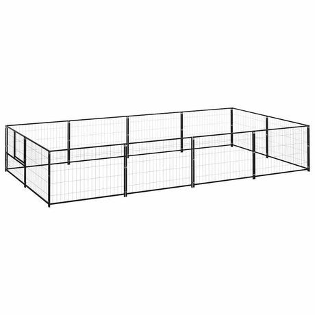 Vidaxxl Hundehütte 8 m² Stahl schwarz