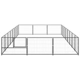 Vidaxl Dog Kennel 24 m² Acciaio nero