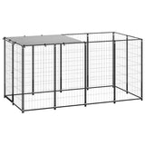 Vidaxl Dog Kennel 2.42 m² Steel Black