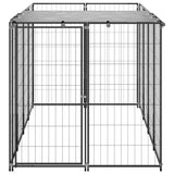 Vidaxl Dog Kennel 2.42 m² Steel Black