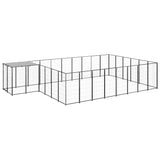 Vidaxl Hond Kennel 15.73 m² Stat Black