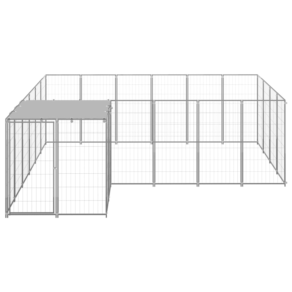 Vidaxl Dog Kennel 8,47 m² stål sølvfarget