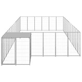 Vidaxl Dog Kennel 22,99 m² Acciaio argento colorato