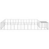 Vidaxl Dog Kennel 22,99 m² Acciaio argento colorato