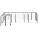 Vidaxl Dog Kennel 6,05 m² stål sort