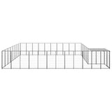 Vidaxl Dog Kennel 25.41 m² Acciaio nero