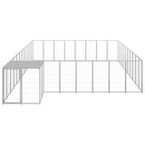 Vidaxl Dog Kennel 25,41 m² stål sølvfarvet