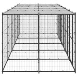 Kennel psa vidaxl z dachem 12,1 m² stal