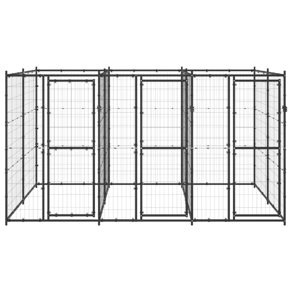 Vidaxl Dog Kennel 7,26 m² stål