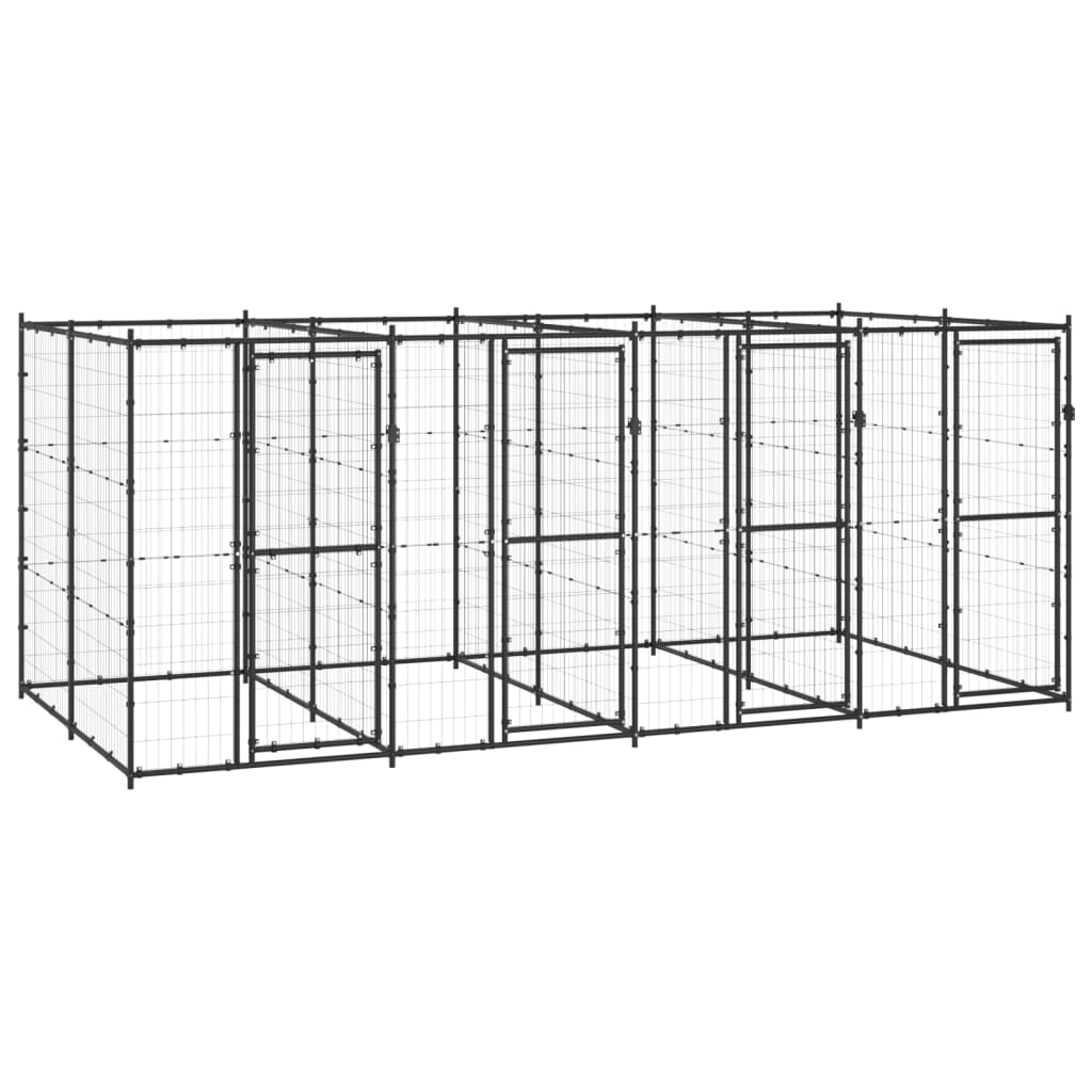 Vidaxl Dog Kennel 9,68 m² en acier