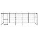 Kennel psa vidaxl z dachem 12,1 m² stal