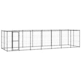 Vidaxl Chien Kennel avec toit 16,94 m² en acier