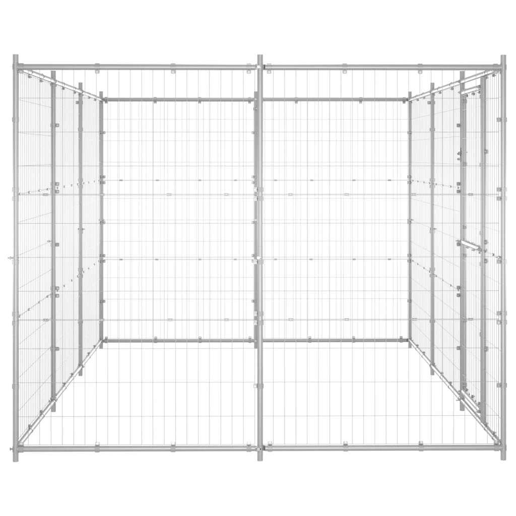 Vidaxl Dog Kennel 7,26 m² Galvaniseret stål