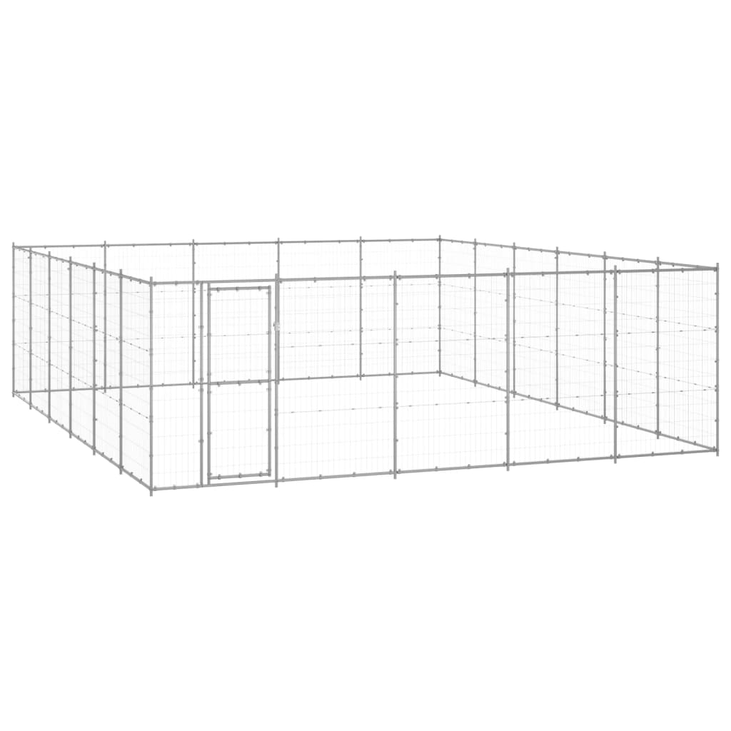 Perrera de perros vidaxl 36.3 m² de acero galvanizado