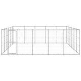 Perrera de perros vidaxl 36.3 m² de acero galvanizado