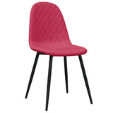 Vidaxl eetkamerstoelen 6 st fluweel wijnrood