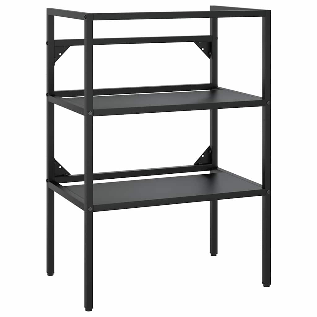 Vidaxl wastafelframe 59x38x83 cm ijzer zwart