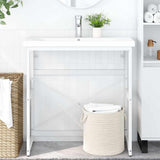 Vidaxl wastafelframe 79x38x83 cm ijzer wit