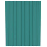 VidaXL Dakpanelen 36 st 60x45 cm gegalvaniseerd staal groen