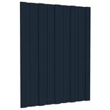 Panneaux de toit vidaxl 36 ST 60x45 cm anthracite en acier galvanisé -colore