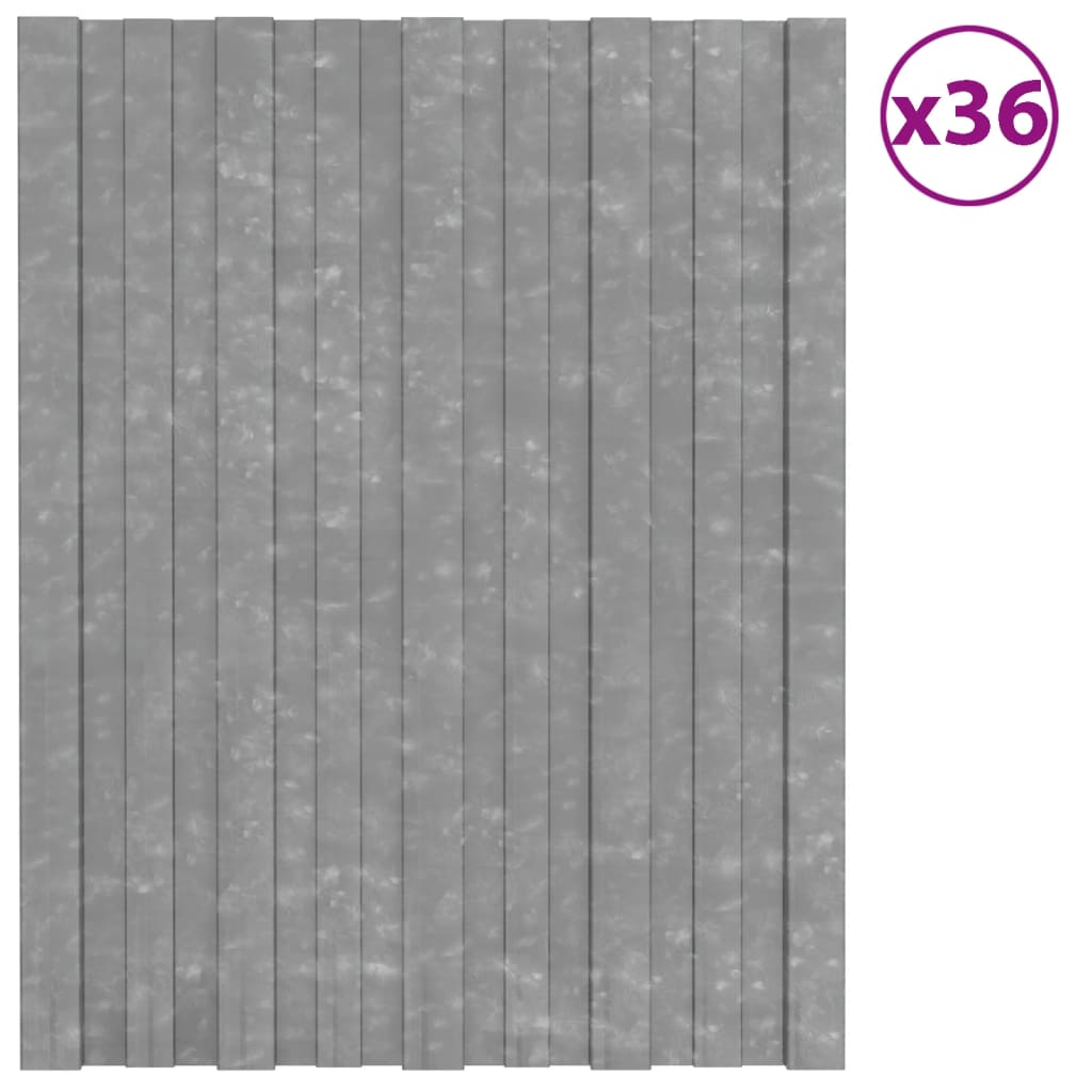 VidaXL roof panels 36 st 60x45 cm galvanized steel silver colored