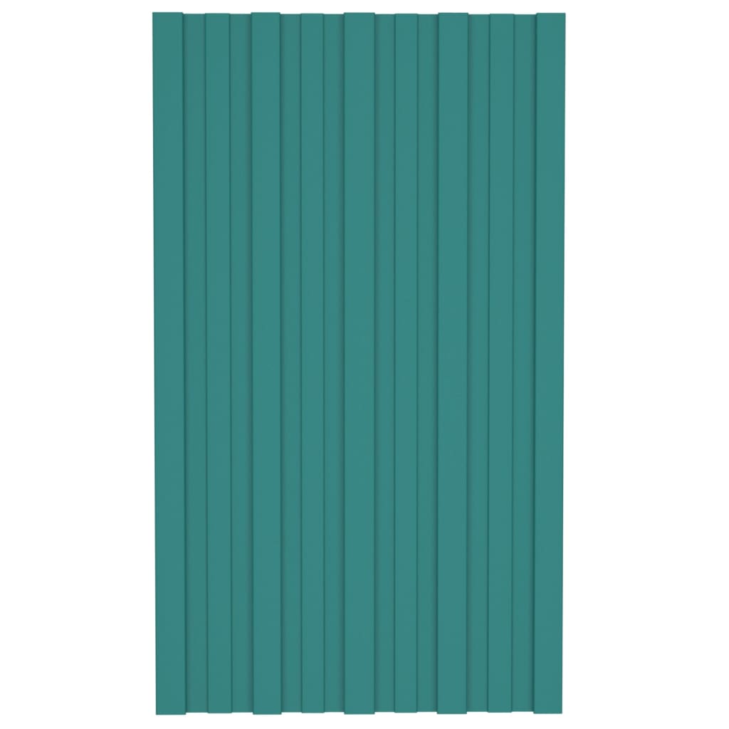 VidaXL roof panels 36 st 80x45 cm galvanized steel green