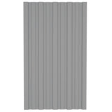 Pannelli del tetto Vidaxl 12 ST 80x45 cm grigio in acciaio zincato