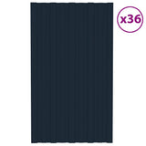 VIDAXL -Dachpaneele 36 ST 80x45 cm verzinkter Stahl -Anthrazit -Verschärfen