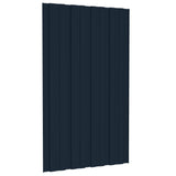 Vidaxl Roof Panels 36 St 80x45 cm galvanisert stål Antracitt -farget