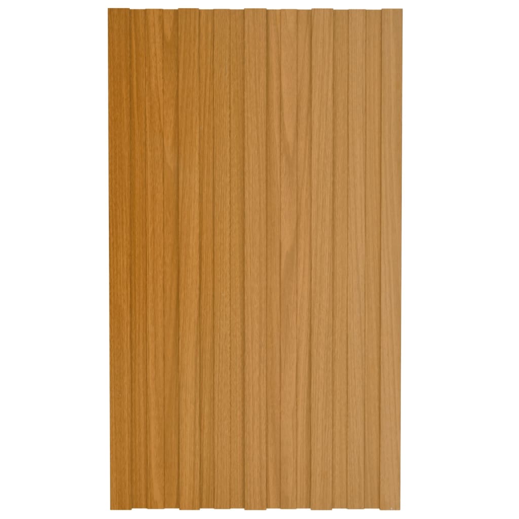 Panneaux de toit Vidaxl 12 ST 80x45 cm Bois d'éclairage en acier galvanisé