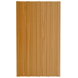 VIDAXL -Dachpaneele 12 ST 80x45 cm verzinktes Stahl hellholz Holz