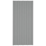 Panneaux de toit vidaxl 12 ST 100x45 cm Gray en acier galvanisé