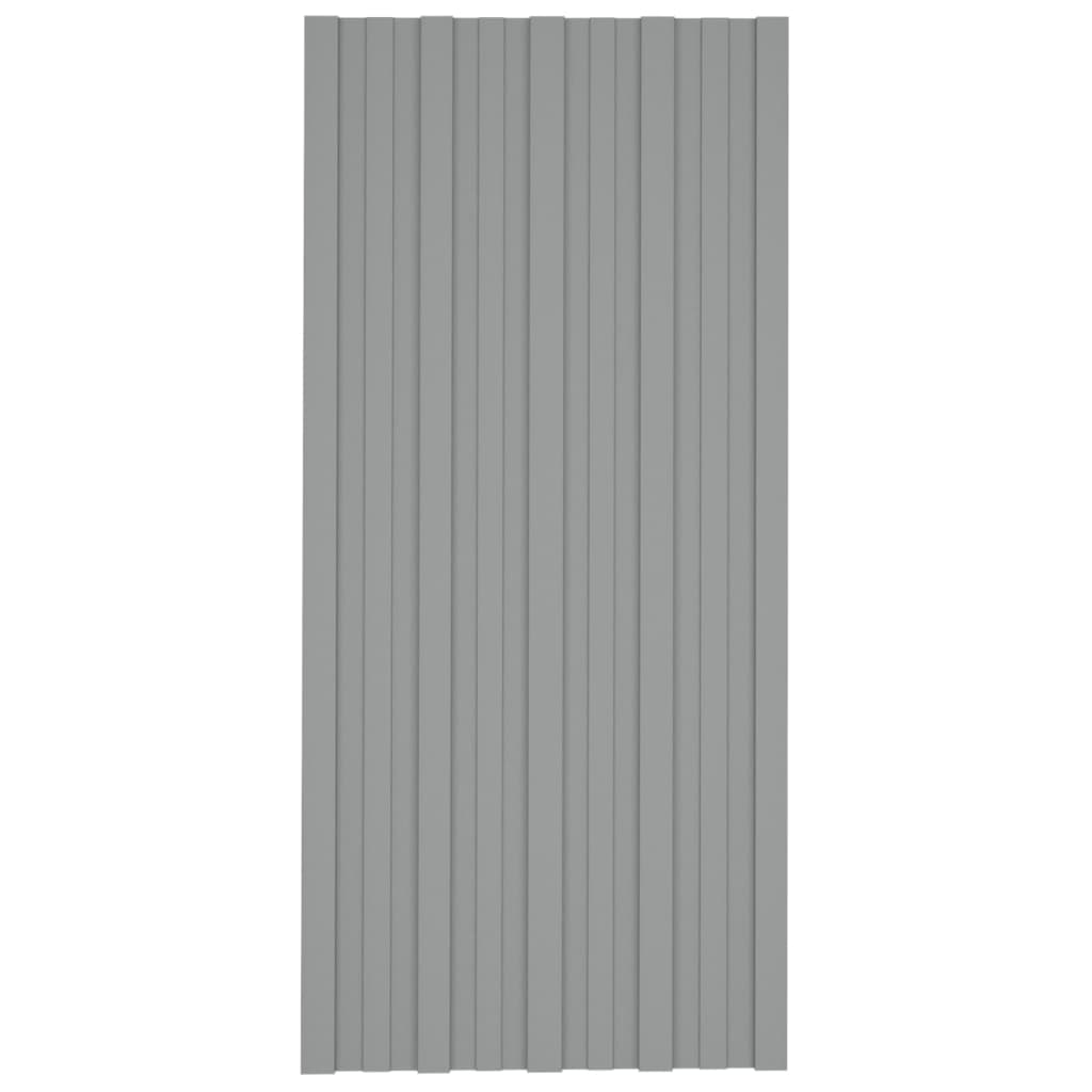 Panneaux de toit vidaxl 36 ST 100x45 cm Gray en acier galvanisé