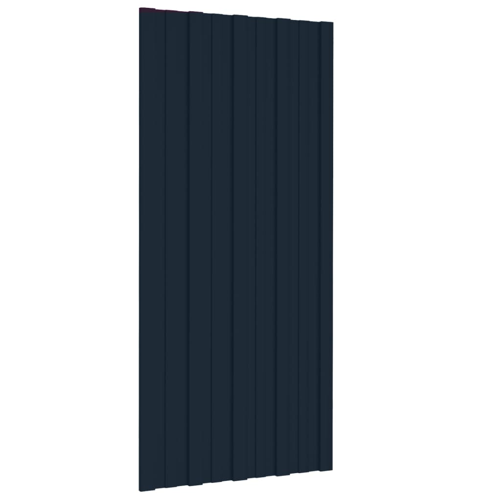 Vidaxl roof panels 12 pcs 100x45 cm Galvanized steel anthracite