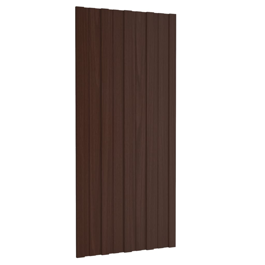 Vidaxl Dach Panels 12 st 100x45 cm galvaniséiert Strafbraf