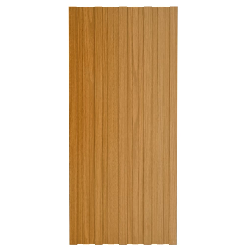 Panneaux de toit Vidaxl 12 ST 100x45 cm Bois d'éclairage en acier galvanisé