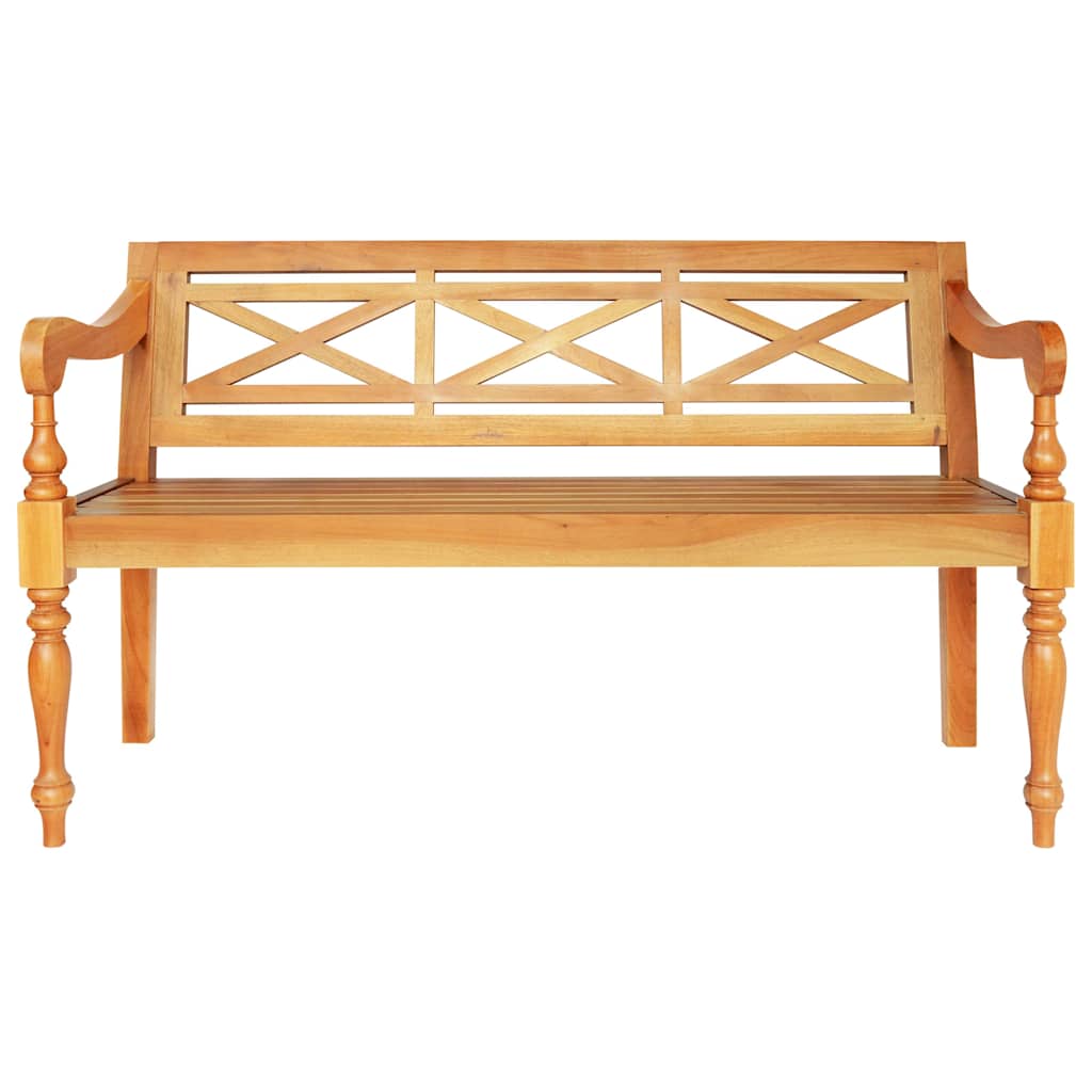 Vidaxl bank batavia 123 cm massief mahoniehout lichtbruin