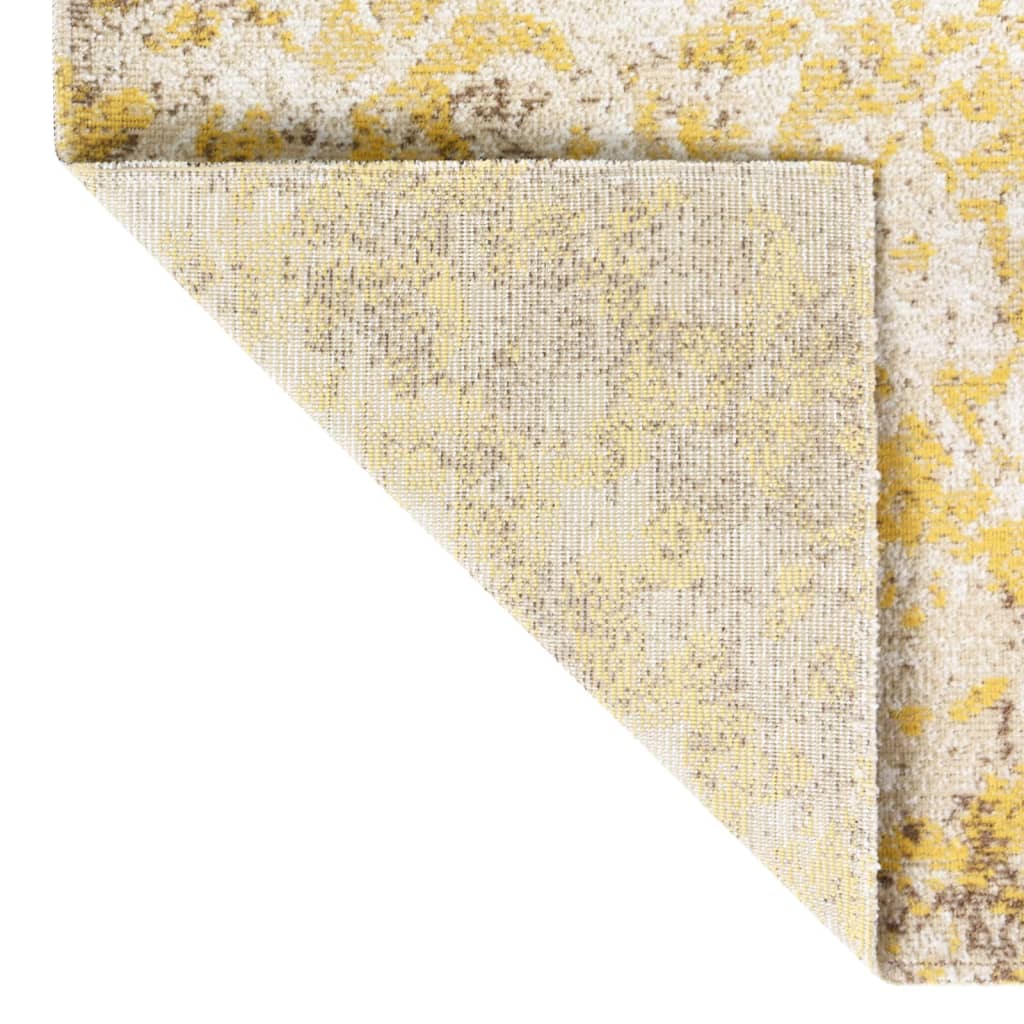 Vidaxl außerhalb des Teppichs flach gewebt 80x150 cm Gelb