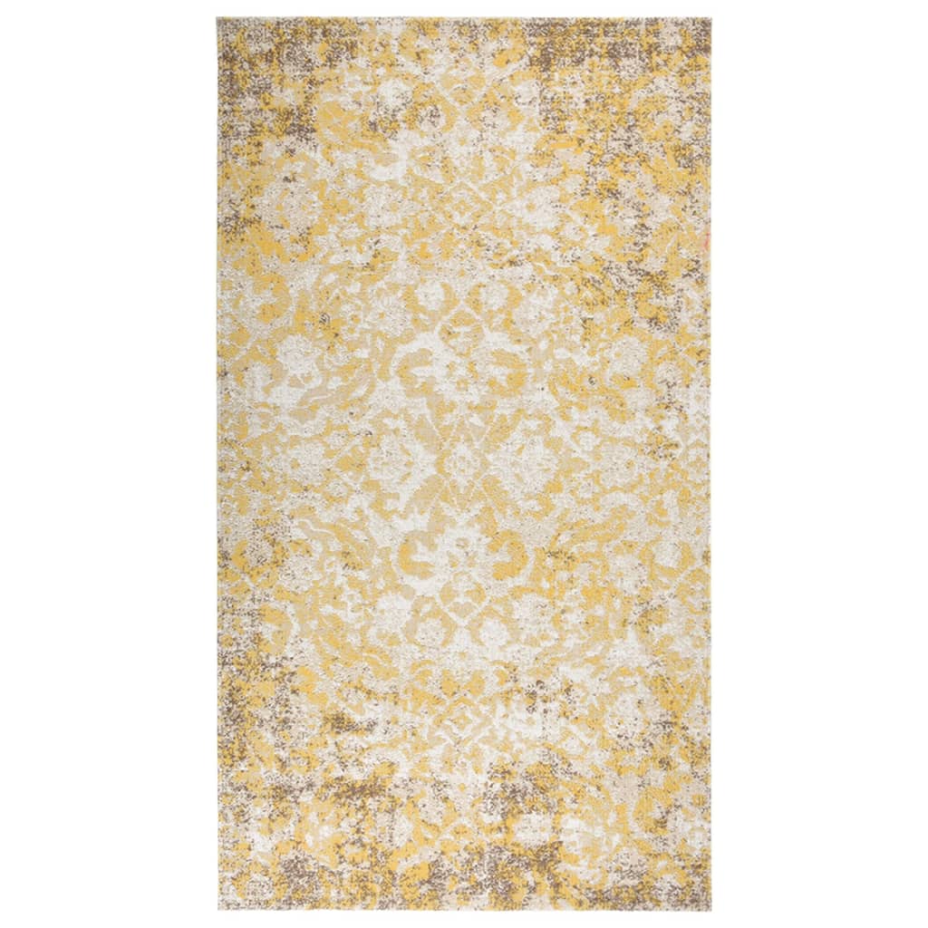Vidaxl außerhalb des Teppichs flach -gehoben 115x170 cm Gelb