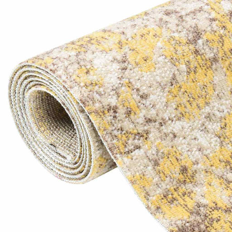 Vidaxl außerhalb des Teppichs flach gewebt 100x200 cm Gelb