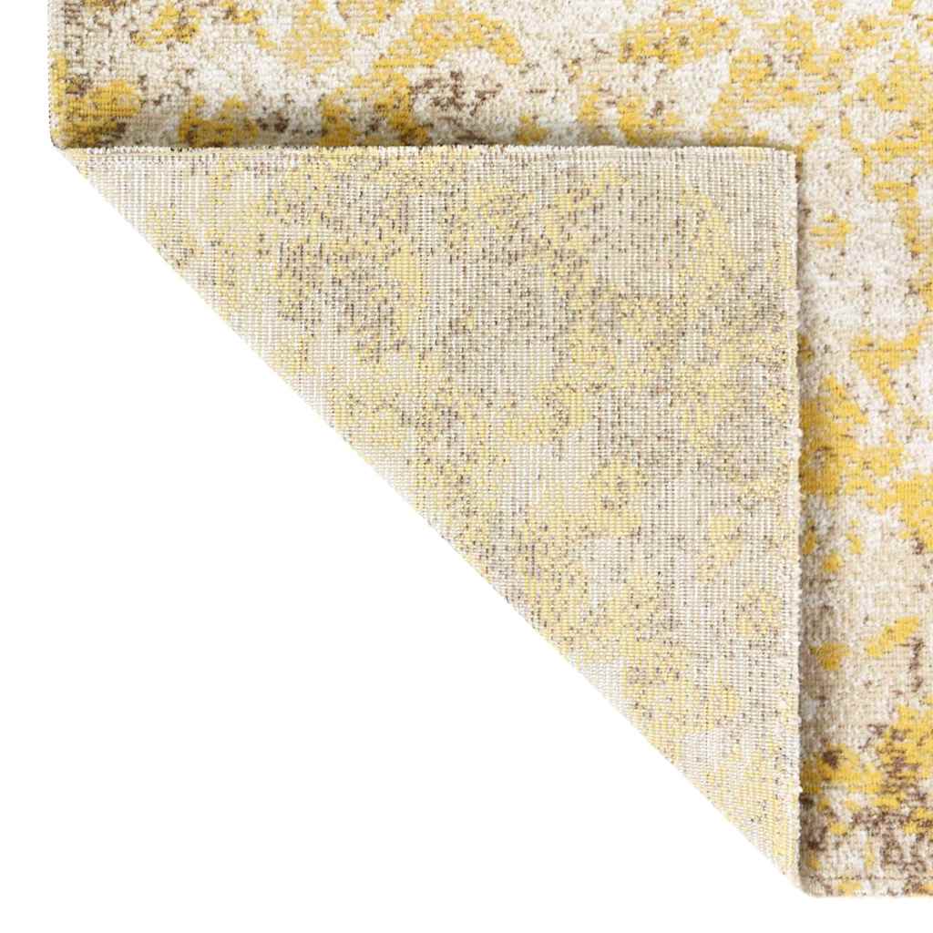 Vidaxl außerhalb des Teppichs flach gewebt 100x200 cm Gelb