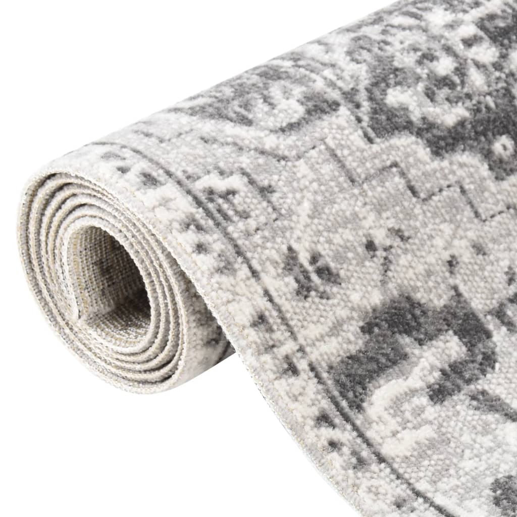 Vidaxl außerhalb des Teppichs flach -35x170 cm hellgrau