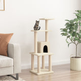 Vidaxl -Katzenkratzerpfosten mit Sisal -Kratzer -Pfosten 105 cm creme -colored
